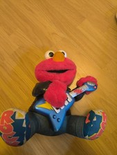 ancienne peluche elmo rock roll 1998 Tyco Toy Guitare Deco Rétro