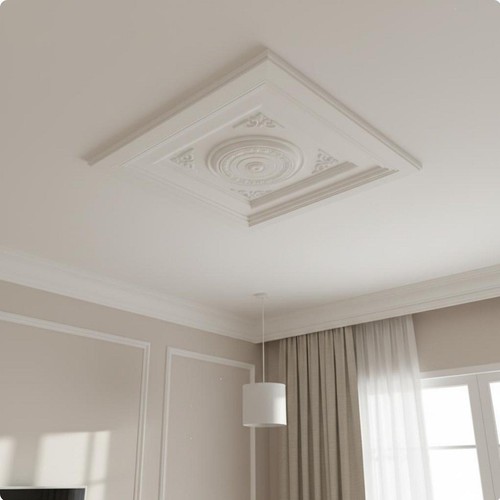 Rosace plafond carrée - rosace,