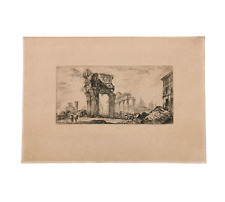Gravure Giovanni Battista PIRANESI Temple de Jupiter Tonnant Calcografia de Roma