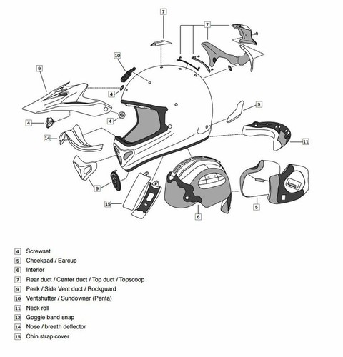 Coiffe arai penta pro 7mm - pro,