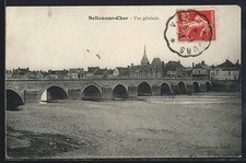 CPA Selles-sur-Cher, Vue générale 1912 
