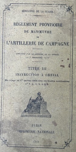 Livre artillerie campagne - livre,
