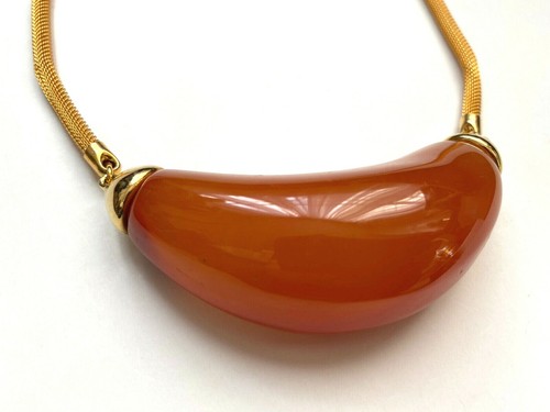 Collier vintage pierre orange - vintage,