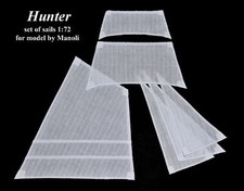 Mamoli Hunter 1:72 - jeu de voiles cousues sur machine CNC