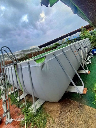 Piscine tubulaire grise 7 32 - tubulaire,