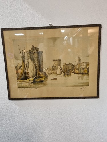 Ancienne lithographie signé - ancienne,