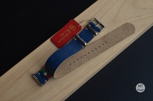 Bracelet cuir bleu - bracelet,