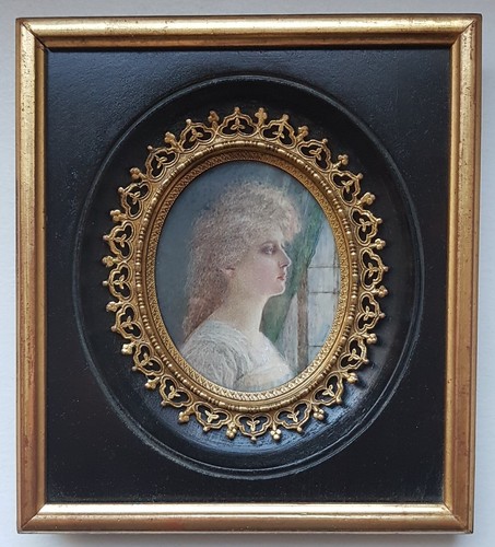 Beau portrait miniature - , de