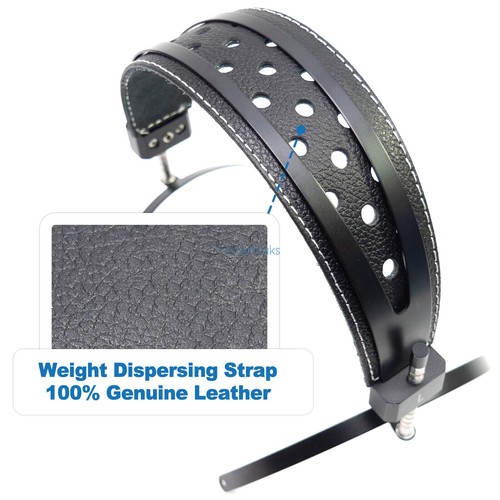 Leather metal headband - leather,