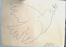 LITHOGRAPHIE LA COLOMBE DE LA PAIX PICASSO 28/12/1961 SUR ARCHE EITION ORIGINALE