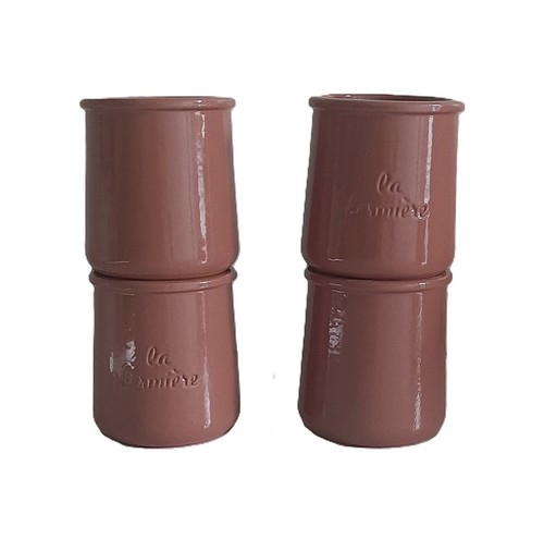 Pots yaourt marron - pots, marron.