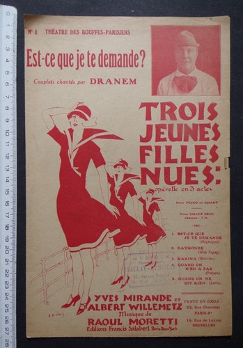 Partition trois jeunes filles - partition,