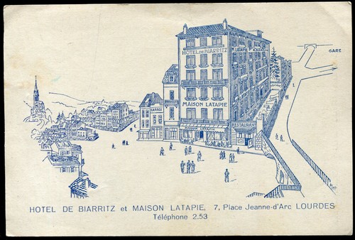 Cpa lourdes hôtel de - lourdes,