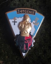 Insigne 34e régiment du génie  Arthus Bertrand  éditions Atlas neuf
