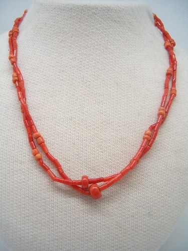Collier corail rouge - collier,