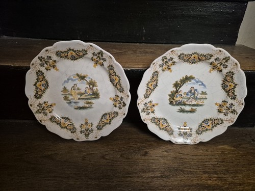 Paire assiettes ancienne - paire,