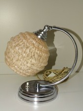 - ANCIENNE LAMPE A POSER art déco BOULE CLICHY VINTAGE FONCTIONNE COLLECTION D