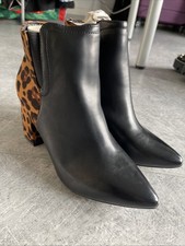 Bottines Bi-Matière Noires et