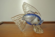 Sculpture vintage statue de poisson en verre soufflé artisanal Formia Murano ?