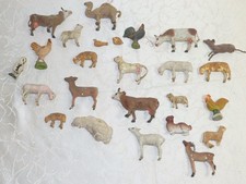 Convoluté Crèche Animaux Vache Et Âne Etc Dimensions, Bois, Wachs Etc 25 Pièces