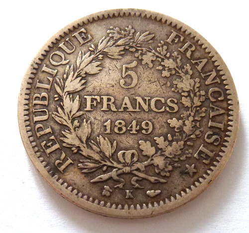 Francs hercule 1849 - 5, k