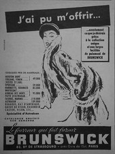 PUBLICITÉ DE PRESSE 1951 FOURRURE BRUNSWICK MOUTON DORÉ - ADVERTISING