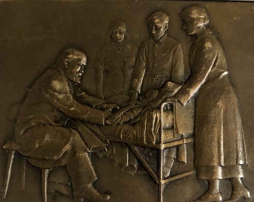 Médaille plaque bronze - plaque,