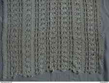 Ancien - Chute de rideau filet dentelle mécanique