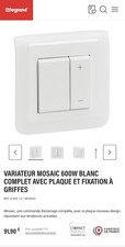 Legrand 0 784 04 Interrupteur Variateur - Blanc