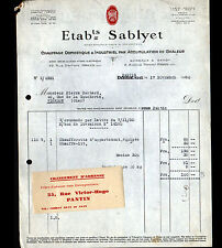 PANTIN & DREUX (93 / 28) CHAUFFAGE DOMESTIQUE & INDUSTRIEL "SABLYET" en 1930