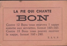 BON PRIME LA PIE QUI CHANTE à WATTIGNIES - 12 ou 18 Bons à échanger
