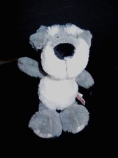 doudou peluche chien gris
