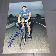 Carte Postale Roberto Poggiali Cyclisme  Équipe Filotex Dédicacée