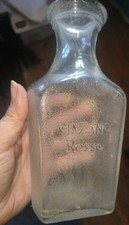 Ancienne carafe de bistrot CINZANO Rosso – verre granité – Made in Italy –...