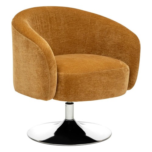 Fauteuil pivotant velours - pivotant,