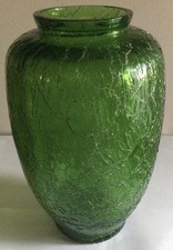 RARE VASE EN CRISTAL CRAQUELÉ