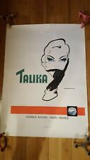 AFFICHE PUBLICITAIRE LITHO CREME DE BEAUTE TALIKA , ILLUSTRE PAR  DEMOYENCOURT