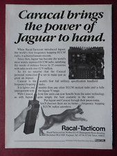 5/1991 PUB RACAL TACTICOM JAGUAR ECCM TACTICAL RADIO CARACAL ORIGINAL AD