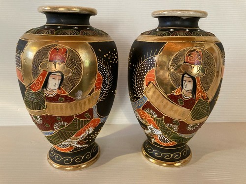 Pendant paire vases satsuma - de,