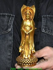 7" Tibet Bronze Or Kwan-yin