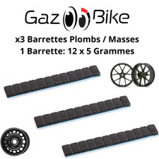 3 Barrettes plomb masse d'équilibrage 12x5grs Roue Jante Alu AUTO/MOTO/SCOOTER