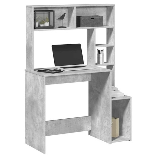 Bureau avec étagères blanc