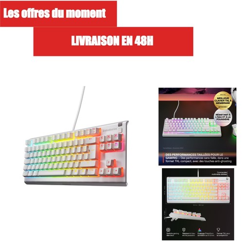Steelseries apex tkl blanc - tkl,
