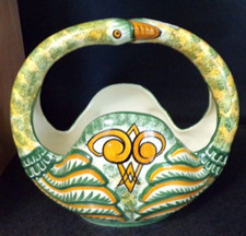 céramique Quimper Henriot 90 Panier a fruits Forme Cygnes