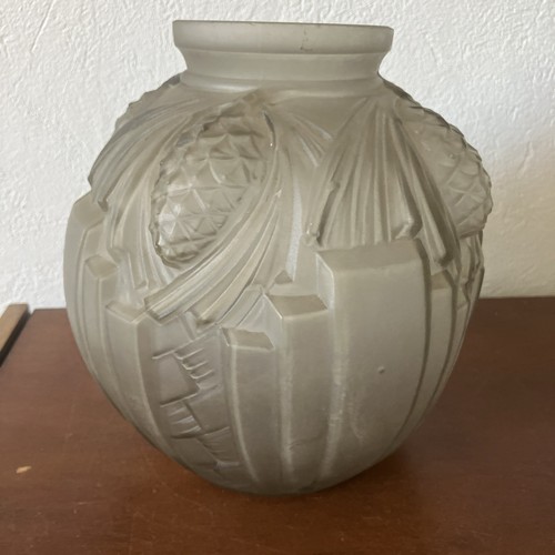 Vase art deco verre moule - vase,