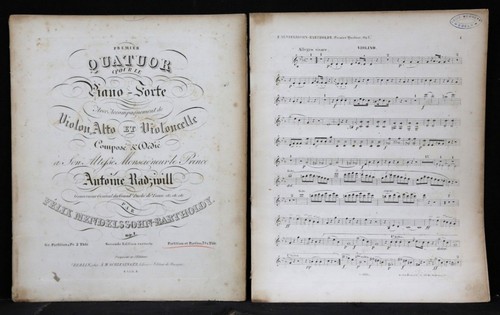 Mendelssohn quatuor pour le - pour,