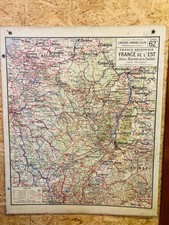 Ancienne carte scolaire Colin: France de l'est (n°62)