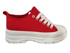 VIA GIULA Baskets basses rouge plateforme 5 cm blanche Taille 36