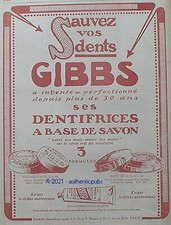 PUBLICITE GIBBS DENTIFRICE