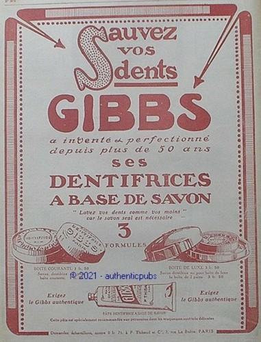 Publicite gibbs dentifrice - publicite,